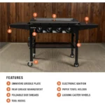 Blackstone 4-Burner Flat Top Propane Griddle with Side Shelves - Image 2