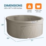 LifeSmart Key Largo 4 Person Plug and Play Hot Tub Spa with Multicolor Underwater LED Light and Insulated Cover - Image 2