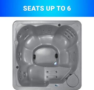 Inland 5-6 Person Indoor Outdoor Plug & Play Hot Tub Spa with 24 Jets, LED Lighting System, Insulated Spa Cover - Image 3