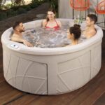 LifeSmart Key Largo 4 Person Plug and Play Hot Tub Spa with Multicolor Underwater LED Light and Insulated Cover - Image 3