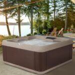 Ariana 6-Person Bench-Style Spa with Built-In Ice Bucket, 30 Jets, 70 Ports, and Cover