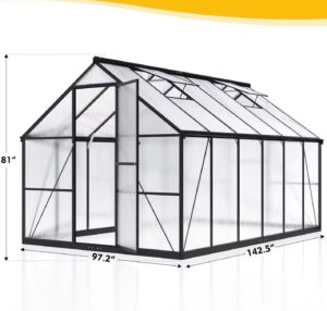 Quick Setup Greenhouse with Roof Vents - Image 5