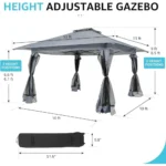Pop Up Canopy Gazebo (13x13ft) - Image 3