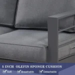 Modern Aluminum Outdoor Patio Furniture Set - Image 2