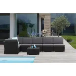 7 Piece Outdoor Patio Furniture Set with Center Table - Image 3