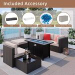 Propane Fire Pit Table with Glass Window Protector - Image 4