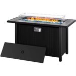 Propane Fire Pit Table with Glass Window Protector - Image 5