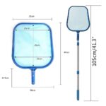 Professional Pool Skimmer Net Tool with Telescopic Pole and Nylon Mesh Net - Image 4